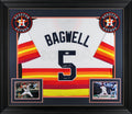 Astros Jeff Bagwell "HOF 17" Signed TB Rainbow Framed Jersey JSA #CL31362