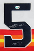 Astros Jeff Bagwell "HOF 17" Signed TB Rainbow Framed Jersey JSA #CL31362