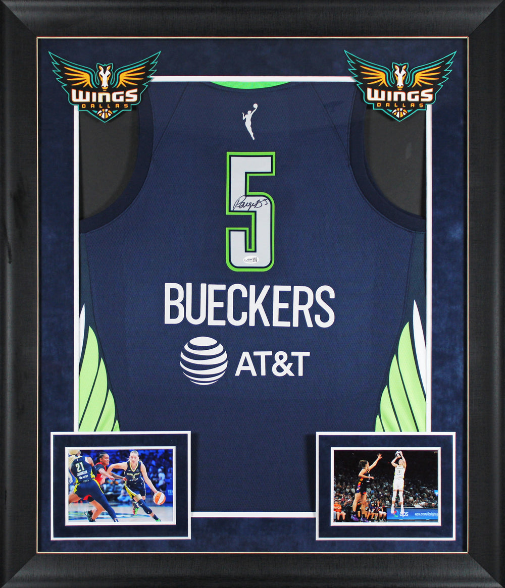 Wings Paige Bueckers Authentic Signed Navy Blue Nike Framed Jersey JSA COA