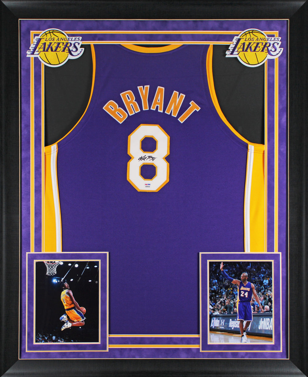 Lakers Kobe Bryant Authentic Signed Purple Reebok Framed Jersey PSA/DNA #B09554