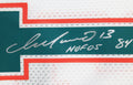 Dolphins Dan Marino "HOF, 84 MVP" Signed White 1990 TB M&N Jersey BAS #BX37026