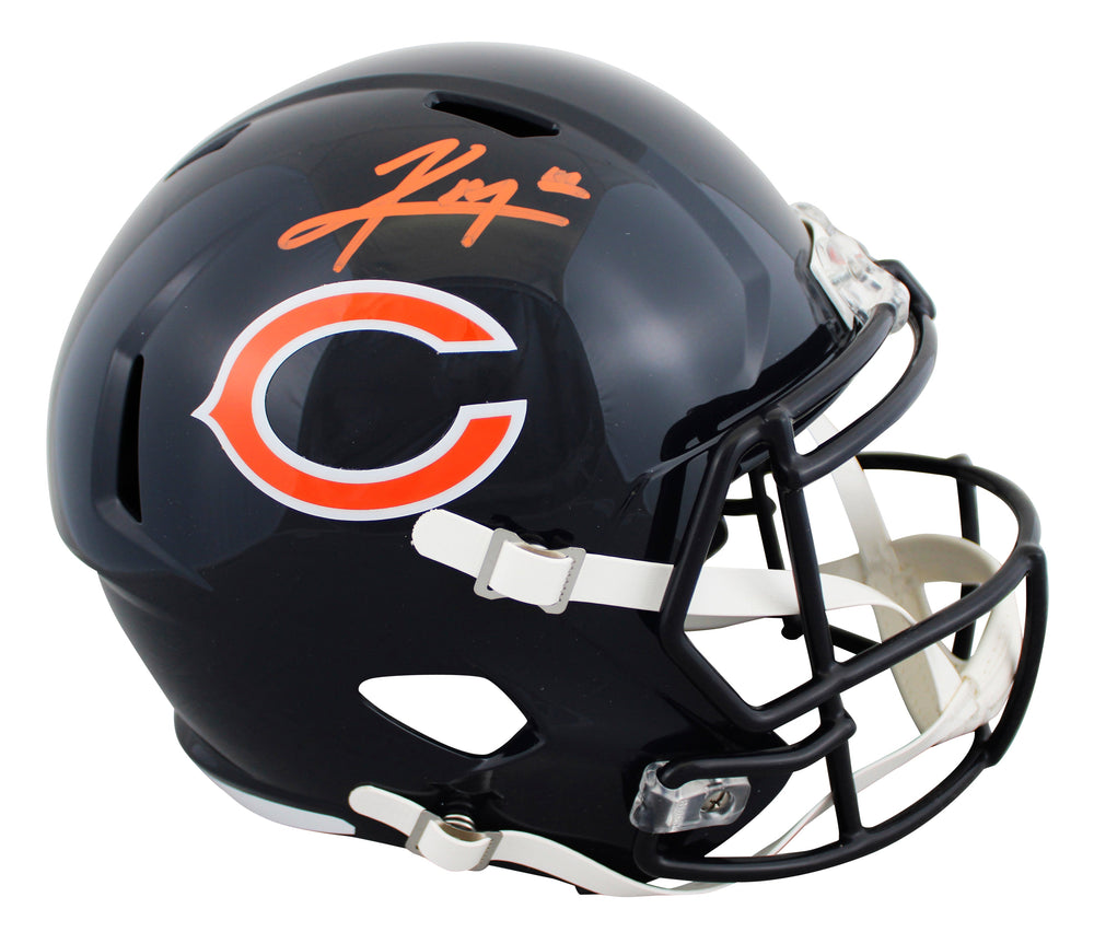 Bears Kyle Monangai Authentic Signed Full Size Speed Rep Helmet BAS Witnessed