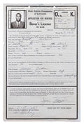 Joe Frazier Authentic Signed 8.5x13 1967 Boxing License Renewal App JSA #ZZ80605