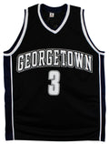 Georgetown Allen Iverson Authentic Signed Black Pro Style Jersey Autographed BAS