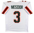 Miami Akheem Mesidor Authentic Signed White Pro Style Jersey JSA Witness