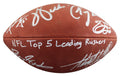 NFL Leading Rushers (5) Payton Smith Sanders Signed Official Nfl Football BAS 2