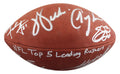 NFL Leading Rushers (5) Payton Smith Sanders Signed Official Nfl Football BAS 2
