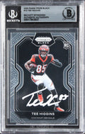 Bengals Tee Higgins Signed 2020 Panini Prizm Black #10 Rookie Card BAS Slabbed