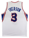 Allen Iverson Authentic Signed White Pro Style Jersey Autographed BAS 2