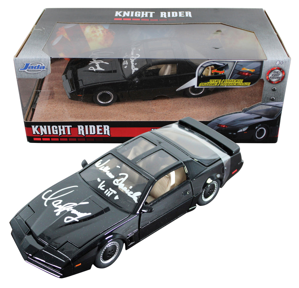 Hasselhoff & Daniels Knight Rider Signed 1:24 Die Cast Metal K.I.T.T. Car BAS