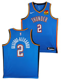 Thunder Shai Gilgeous-Alexander Signed Blue Nike Icon Edition Jersey PSA/DNA