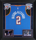 Thunder Shai Gilgeous-Alexander Signed Blue Nike Icon Edition Framed Jersey PSA