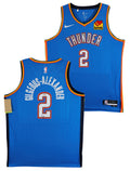 Thunder Shai Gilgeous-Alexander Signed Blue Nike Icon Ed. Jersey PSA #AQ71719