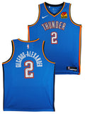 Thunder Shai Gilgeous-Alexander Signed Blue Nike Icon Ed. Jersey PSA #AQ71734