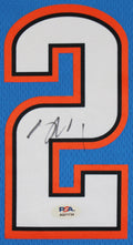 Thunder Shai Gilgeous-Alexander Signed Blue Nike Icon Ed. Jersey PSA #AQ71734
