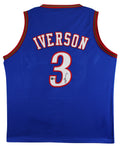 Allen Iverson Authentic Signed Blue Pro Style Jersey Autographed BAS