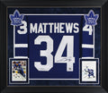 Maple Leafs Auston Matthews Signed Blue Fanatics Framed Jersey Fanatics