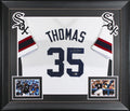 Frank Thomas Signed White Throwback Pro Style Framed Jersey BAS Witnessed