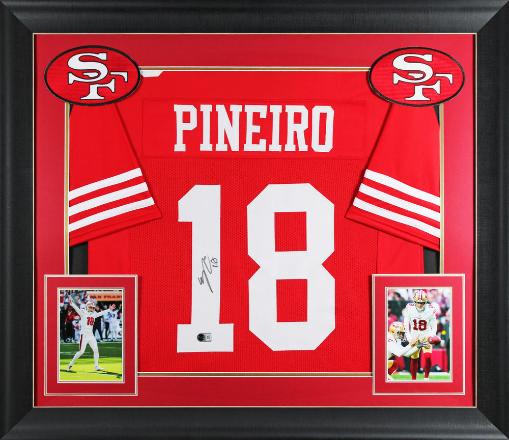 Eddy Pineiro Authentic Signed Red Pro Style Framed Jersey BAS Witnessed