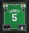 Celtics Kevin Garnett "HOF 20" Signed Green M&N HWC Swingman Framed Jersey JSA W