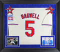 Jeff Bagwell Authentic Signed Cream Hall of Fame Framed Jersey Autographed BAS