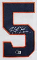 Astros Hunter Brown Authentic Signed White Nike Framed Jersey BAS #BU16688
