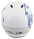 Boise State Ashton Jeanty Signed White Full Size Speed Rep Helmet BAS Witness 2