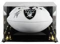 Raiders Ashton Jeanty Signed Franklin White Panel Logo Football W/ Case BAS Wit