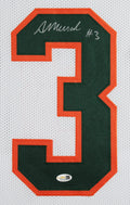 Miami Akheem Mesidor Authentic Signed White Pro Style Framed Jersey JSA Witness