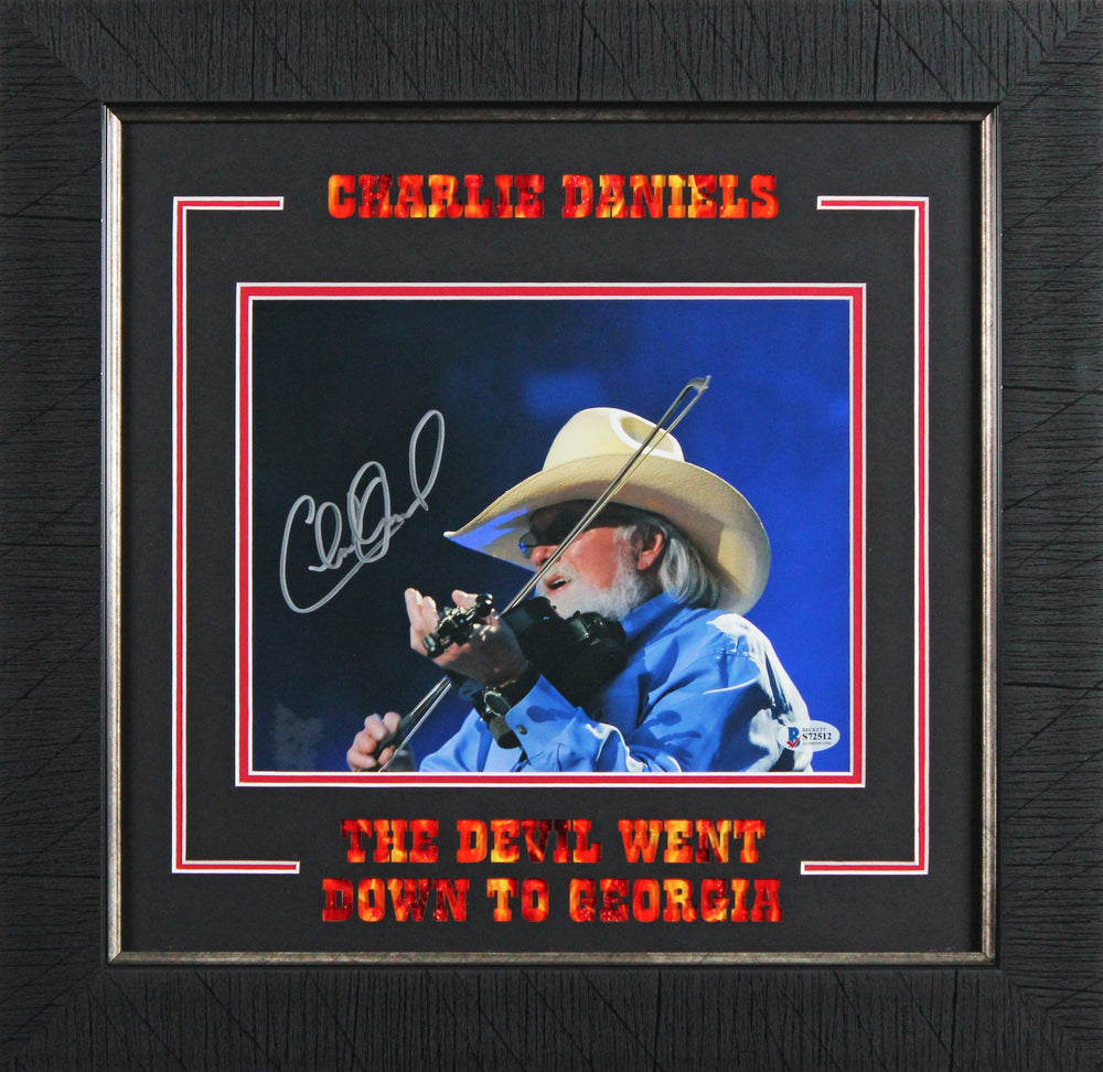 Charlie Daniels Authentic Signed 8x10 Framed Photo Autographed BAS #S72512