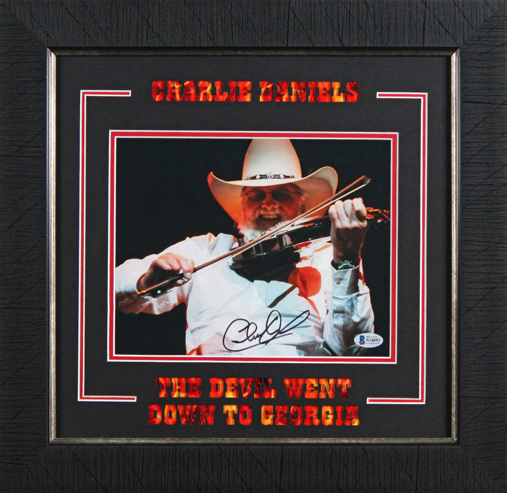 Charlie Daniels Authentic Signed 8x10 Framed Photo Autographed BAS #S24693