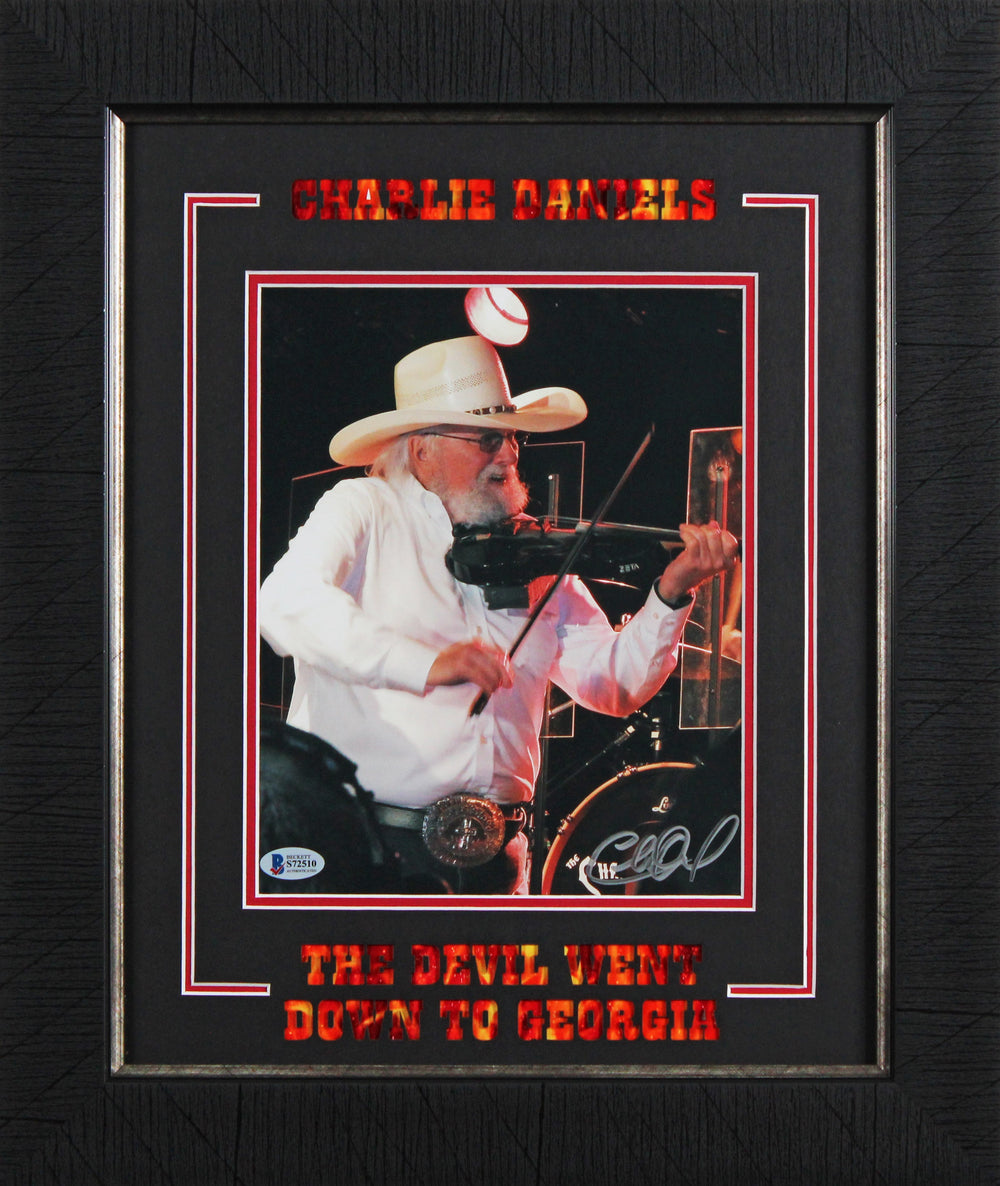 Charlie Daniels Authentic Signed 8x10 Framed Photo Autographed BAS #S72510