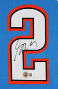 Thunder Shai Gilgeous-Alexander Signed Blue Nike Finals Ed. Framed Jersey BAS