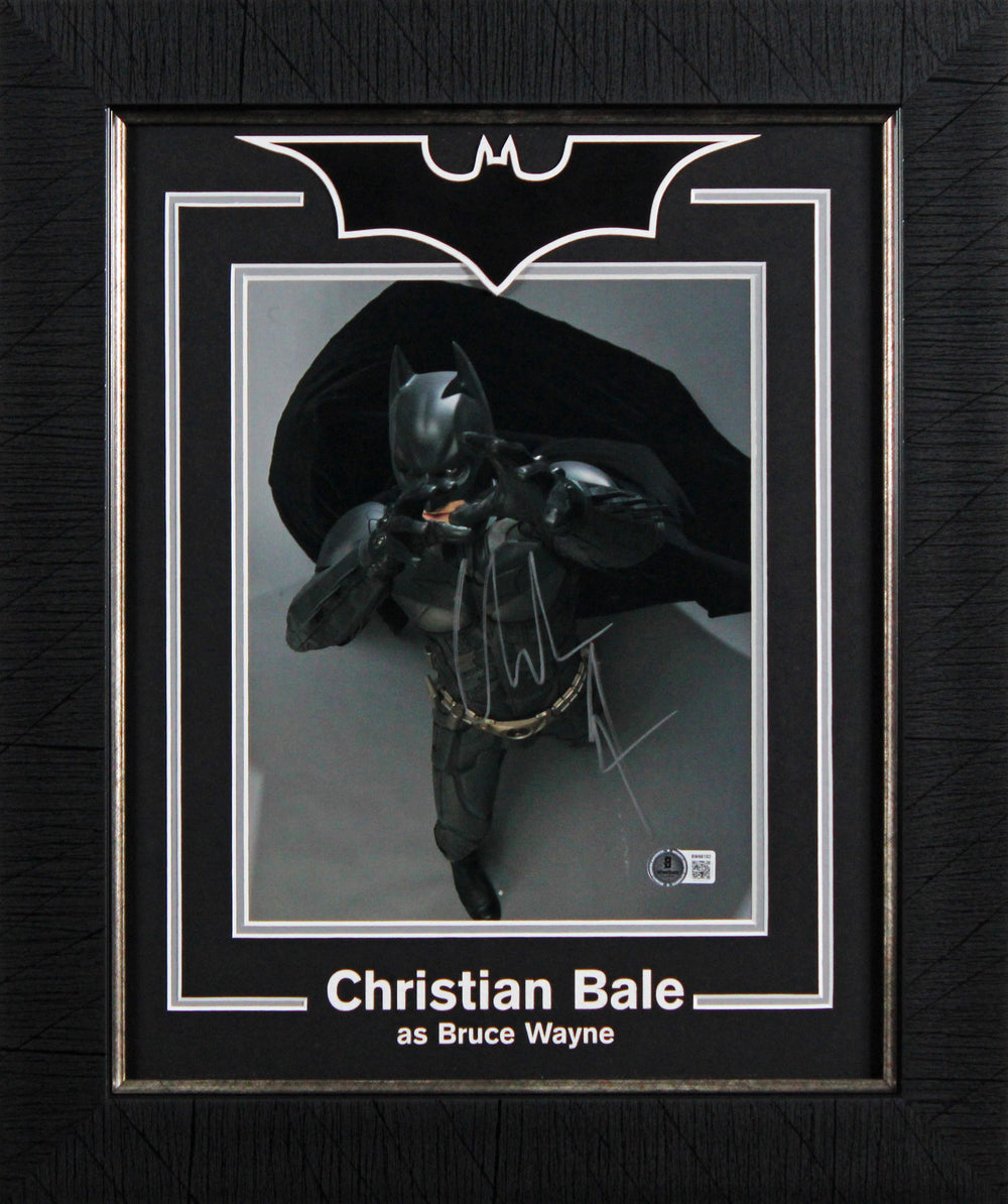 Christian Bale Batman The Dark Knight Signed 8x10 Framed Photo BAS #BW66102
