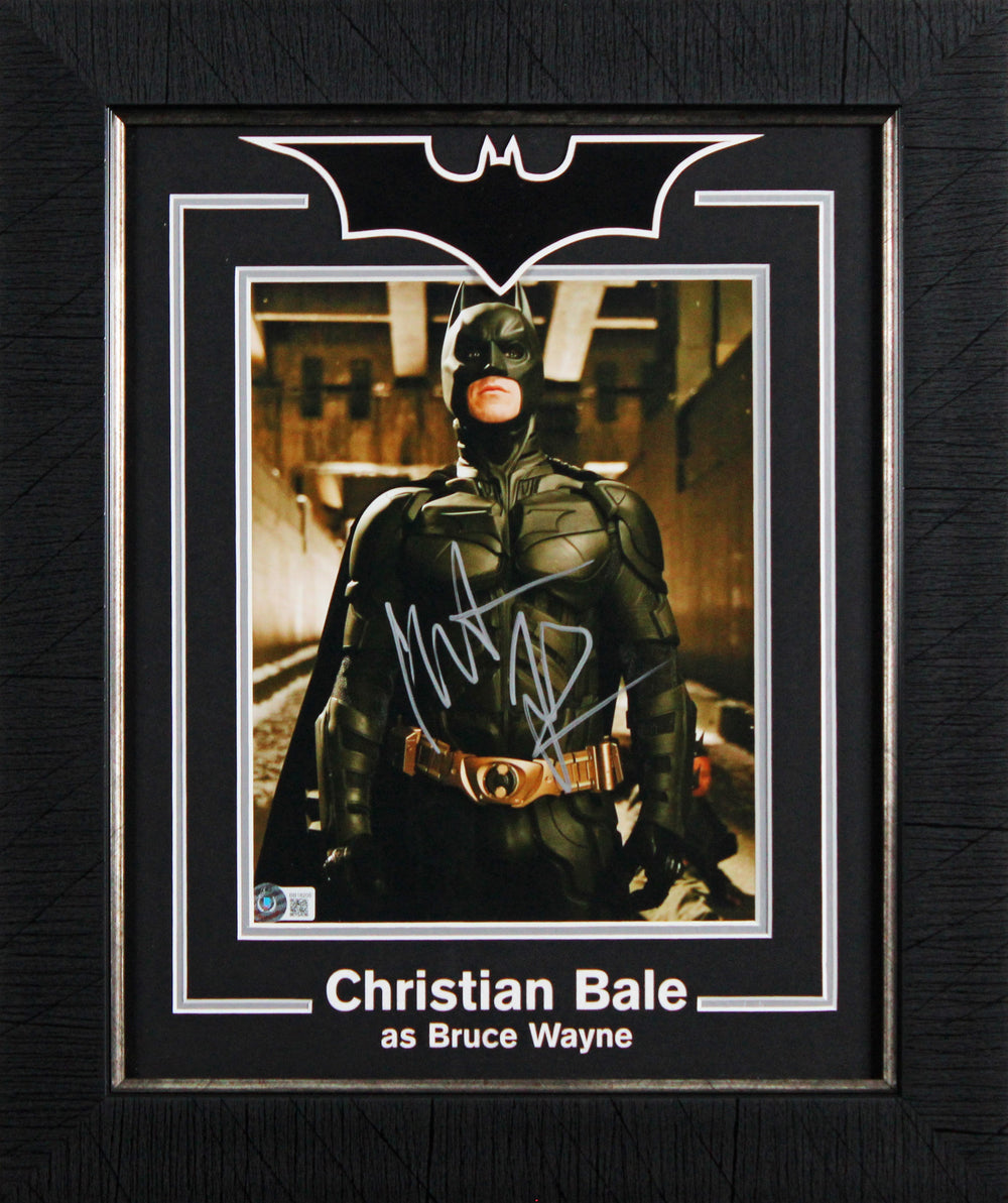 Christian Bale Batman The Dark Knight Signed 8x10 Framed Photo BAS #BB18205
