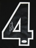 Giannis Antetokounmpo Signed Black Pro Style Framed Jersey w/ Black Numbers JSA