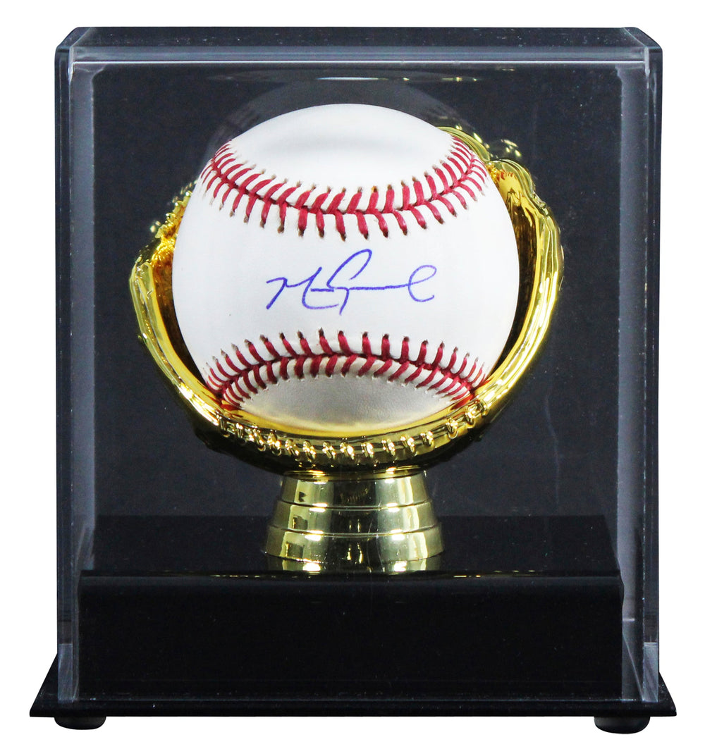 D-Backs Mark Grace Authentic Signed 2001 World Series Logo Baseball W/ Case BAS