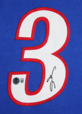 Allen Iverson Authentic Signed Blue Pro Style Framed Jersey Autographed BAS