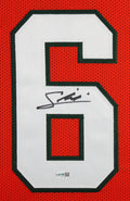 Miami Francis Mauigoa Authentic Signed Orange Pro Style Framed Jersey JSA