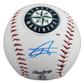 Mariners Julio Rodriguez Signed Seattle Mariners Logo Baseball W/ Case BAS