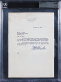 Walter Chrysler Authentic Signed 7.25x10.35 1930 Typed Letter BAS Slabbed