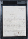 Charles Goodyear Authentic Signed 7.5x9.75 1863 Handwritten Letter BAS Slabbed