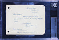 Alexander Fleming Signed 4.5x6 1946 Handwritten Note Album Page BAS Slabbed