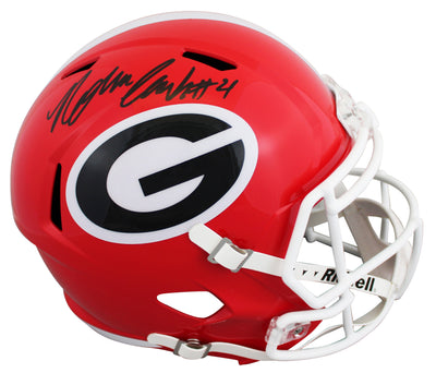 Georgia Nolan Smith Authentic Signed Full Size Speed Rep Helmet JSA Witness