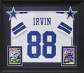 Michael Irvin Authentic Signed White Pro Style Framed Jersey BAS Witnessed 2