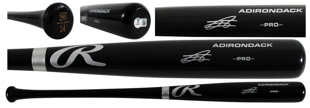 Mariners Julio Rodriguez Authentic Signed Black Rawlings Adirondack Bat BAS