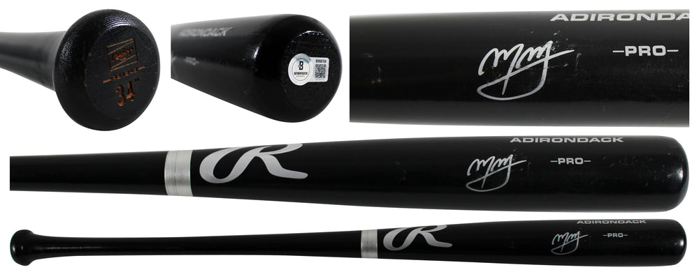 Padres Manny Machado Signed Black Rawlings Adirondack Baseball Bat BAS #BX68758