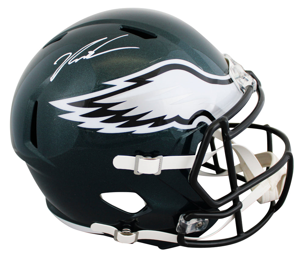 Eagles Jalen Carter Authentic Signed Full Size Speed Rep Helmet JSA Witness