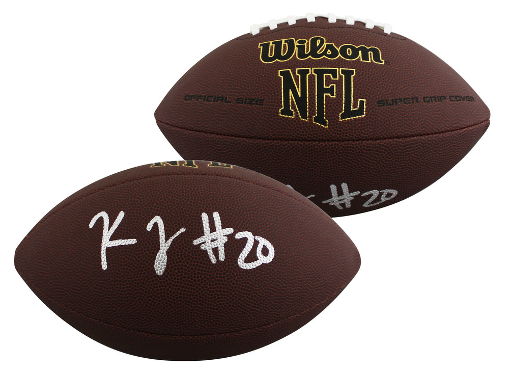 Steelers Kaleb Johnson Authentic Signed Wilson Super Grip Football BAS #BW88733