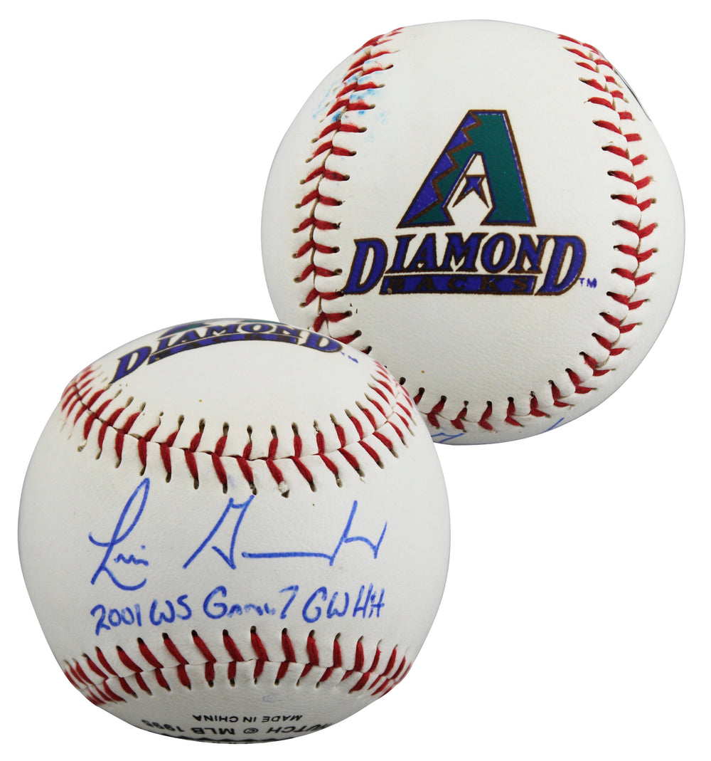 D-Backs Luis Gonzalez "2001 WS Game 7 GW Hit" Signed Hutch Baseball BAS #BX68745